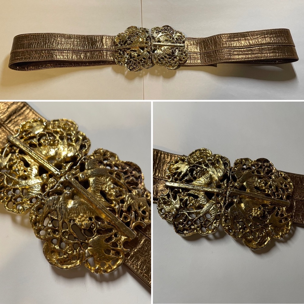 Vintage Abbe Creation leather belt